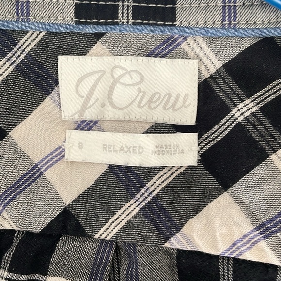 J. Crew Featherweight Flannel Relaxed Fit Shirt in Friday Flannel - Size 8 - Picture 9 of 11